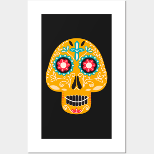 Dia de los muertes skull. Mexican Day of the Dead. Posters and Art